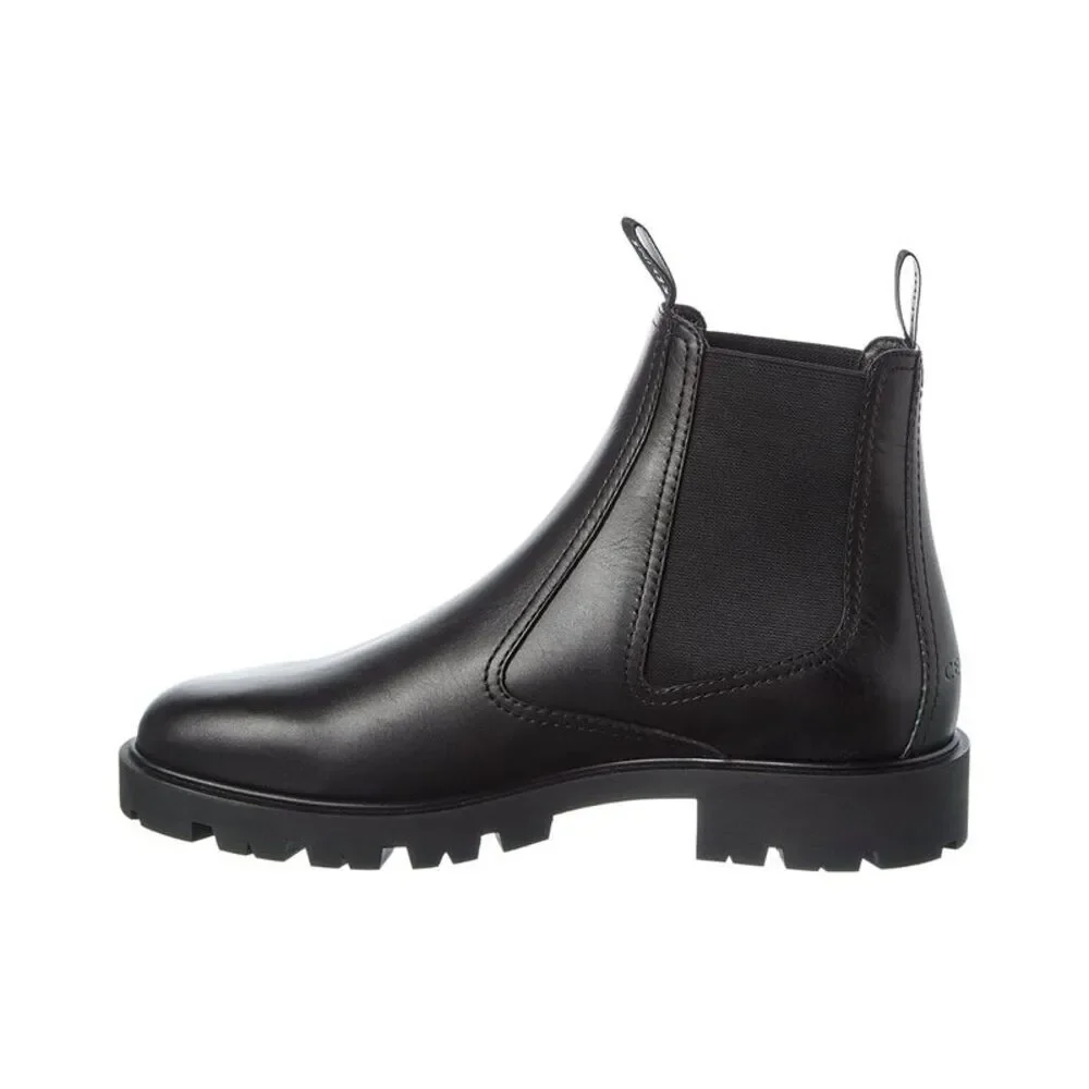 Celine Margaret Leather Chelsea Boot, Black